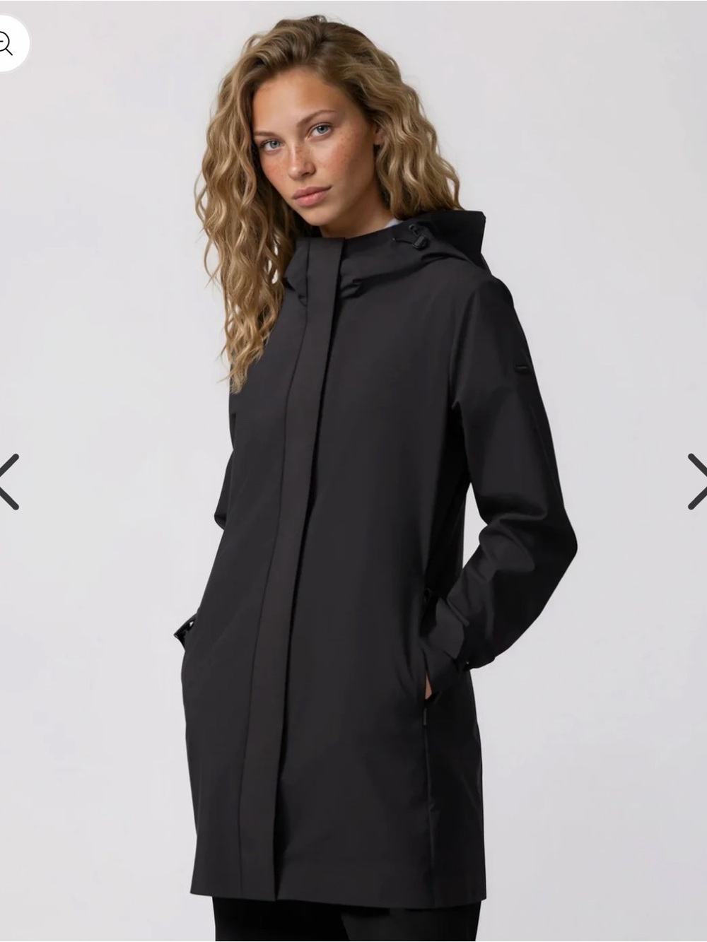 Women's Black Hooded Utility Jacket